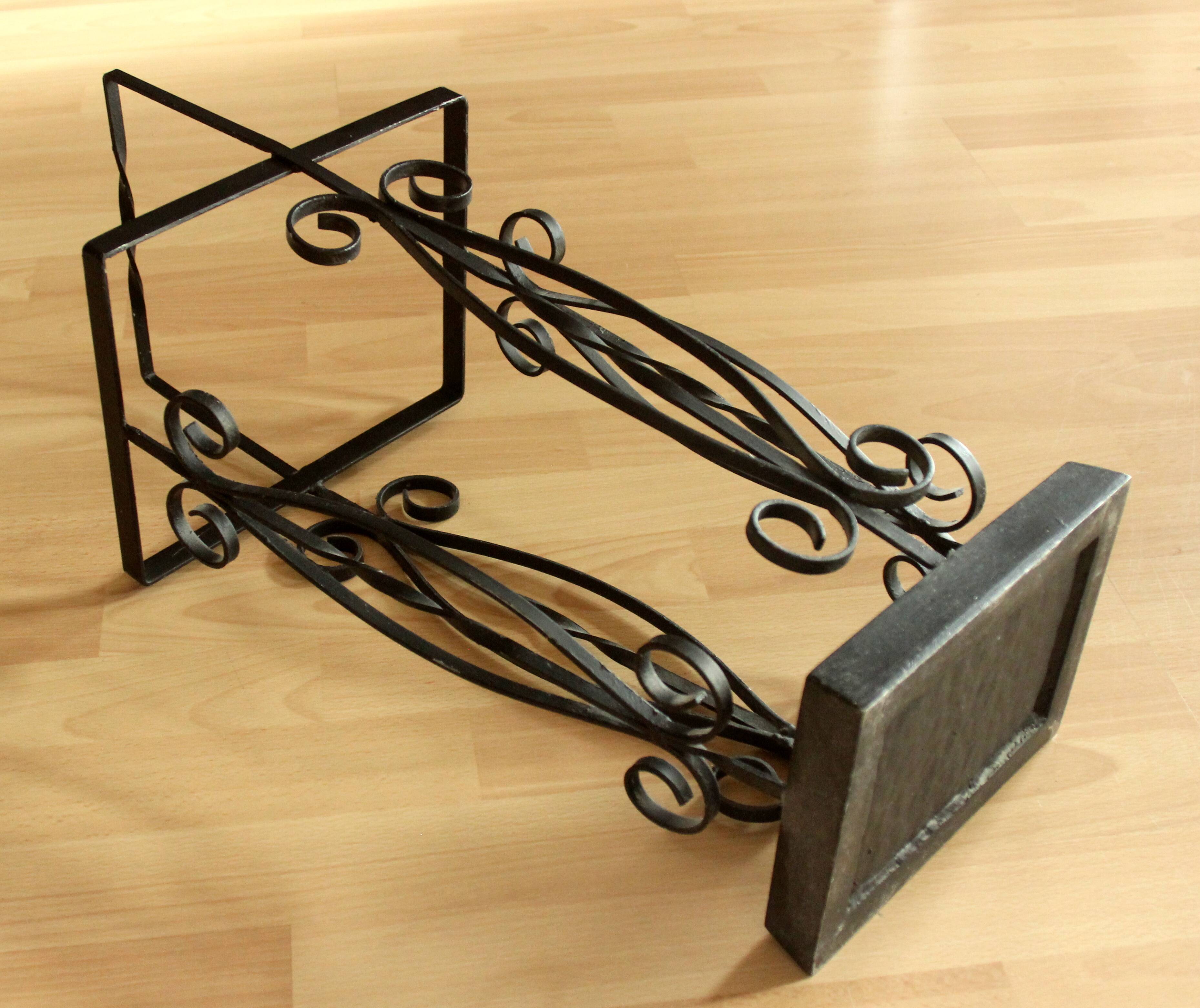 Porte-parapluie en fer forgé fait main - Vintage