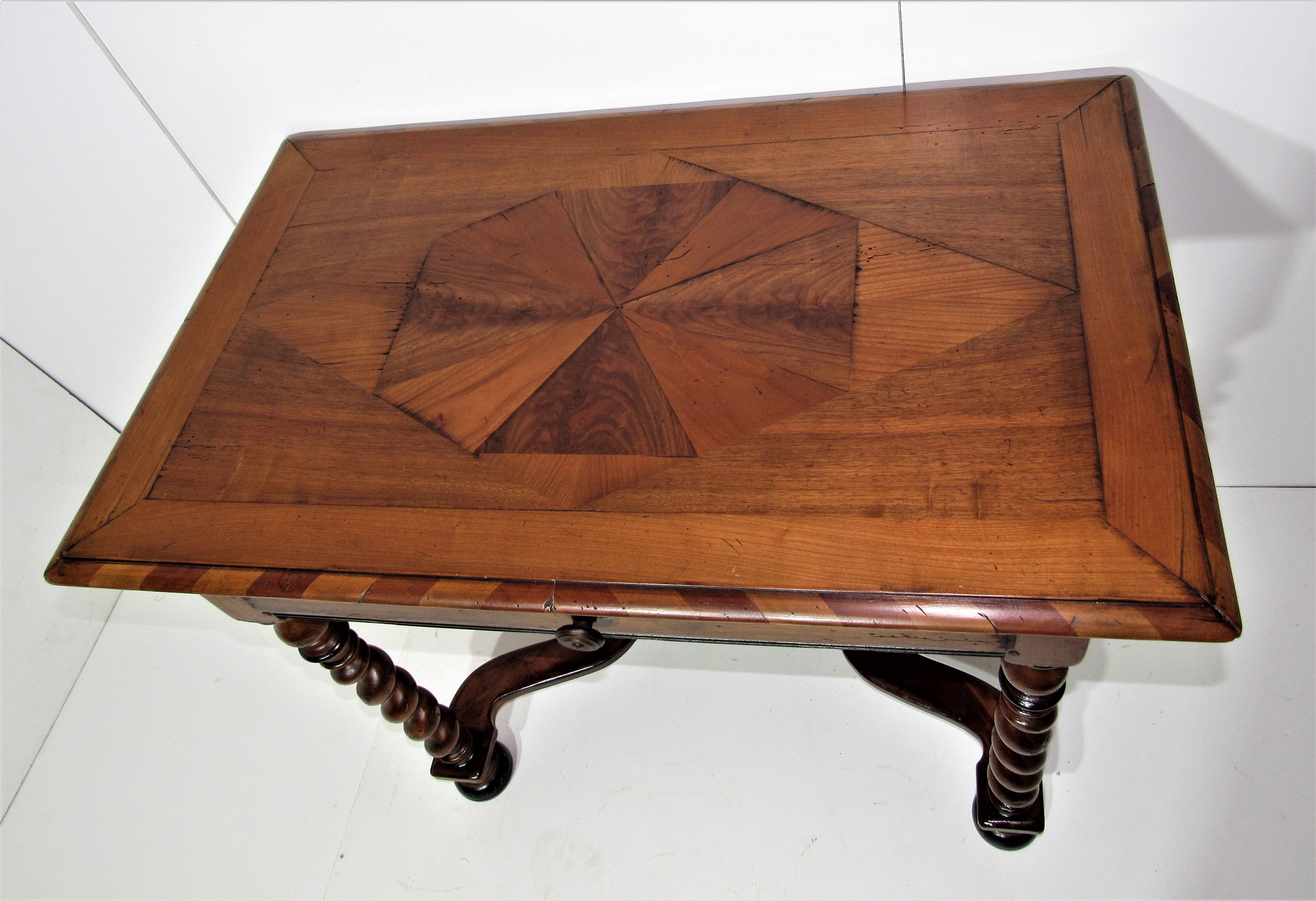 Marked writing table with 1 drawer