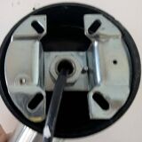 Pair of brushed aluminium tube wall lights from the 70s.