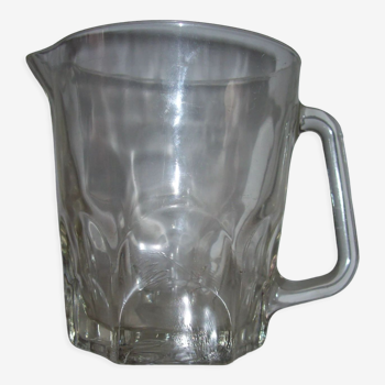 Vintage cast glass pitcher