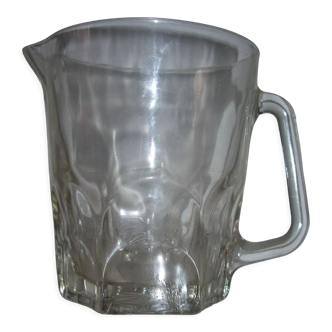 Vintage cast glass pitcher