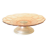 Art Deco Pink Glass Fruit Bowl