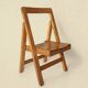 Antique varnished wooden folding chair for children