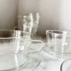 Vintage Glass Borosilicate Tea Set cups by Ilse Decho for Schott Jena, DDR
