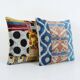 Set of 2 vintage ikat cushion covers 51x51 cm