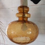Vintage molded glass pendant light