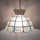 Suspension vintage nacre et laiton