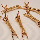Set 6 deer knife holders