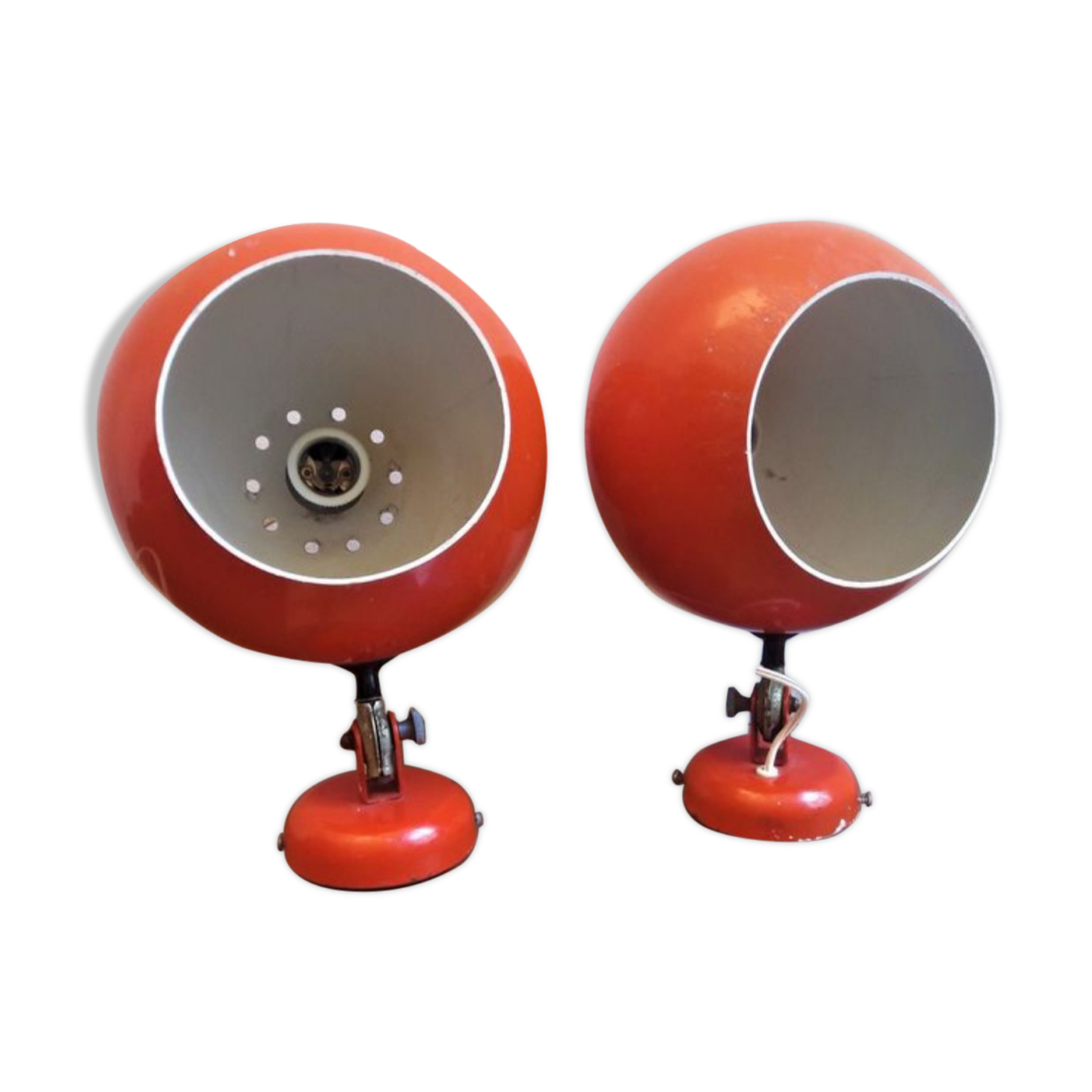 2 vintage eyeball sconces