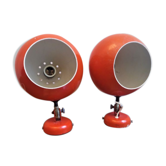 2 vintage eyeball sconces