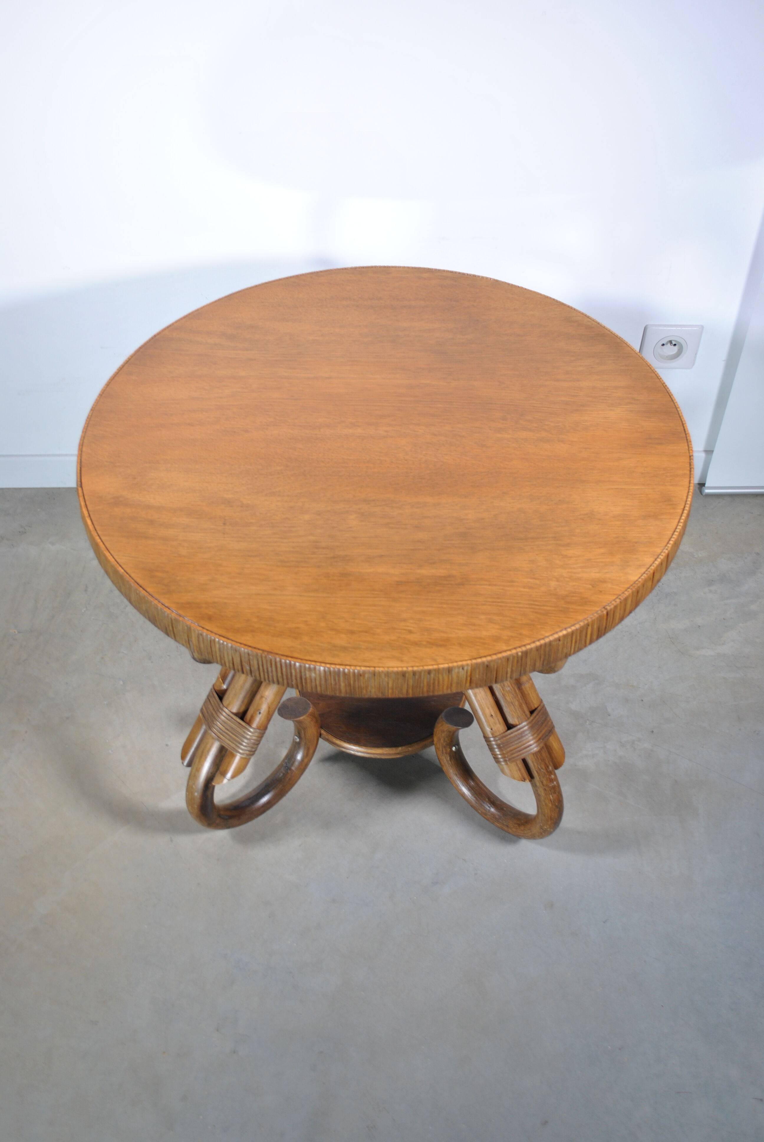 Rattan coffee table year 70