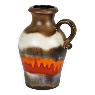 Vase vintage Vase Orange Rouge Marron Vase Allemagne de l’Ouest Scheurich 490 25