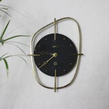 Sputnik clock in vintage brass 50s