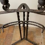 Large Brutalist Wrought Iron Candlestick