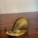 Vintage brass snail