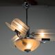 Rare Art Deco Chandelier, Czechoslovakia, 1930s