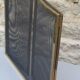 Solid brass and black metal firewall