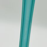 Turquoise glass soliflore in Murano style, Eiffel Tower shape.