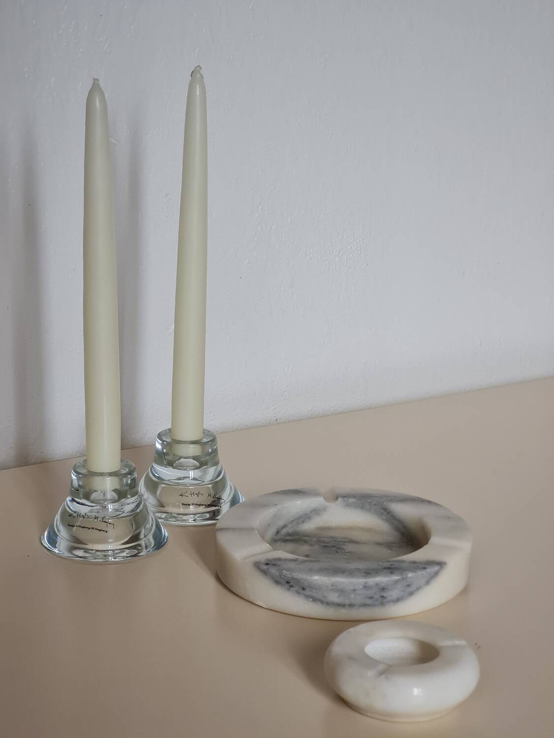 Ensemble de bougeoirs signes Knut et Marianne Hagberg