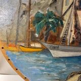 Ancient painting, Marine, the Riviera 50/60s