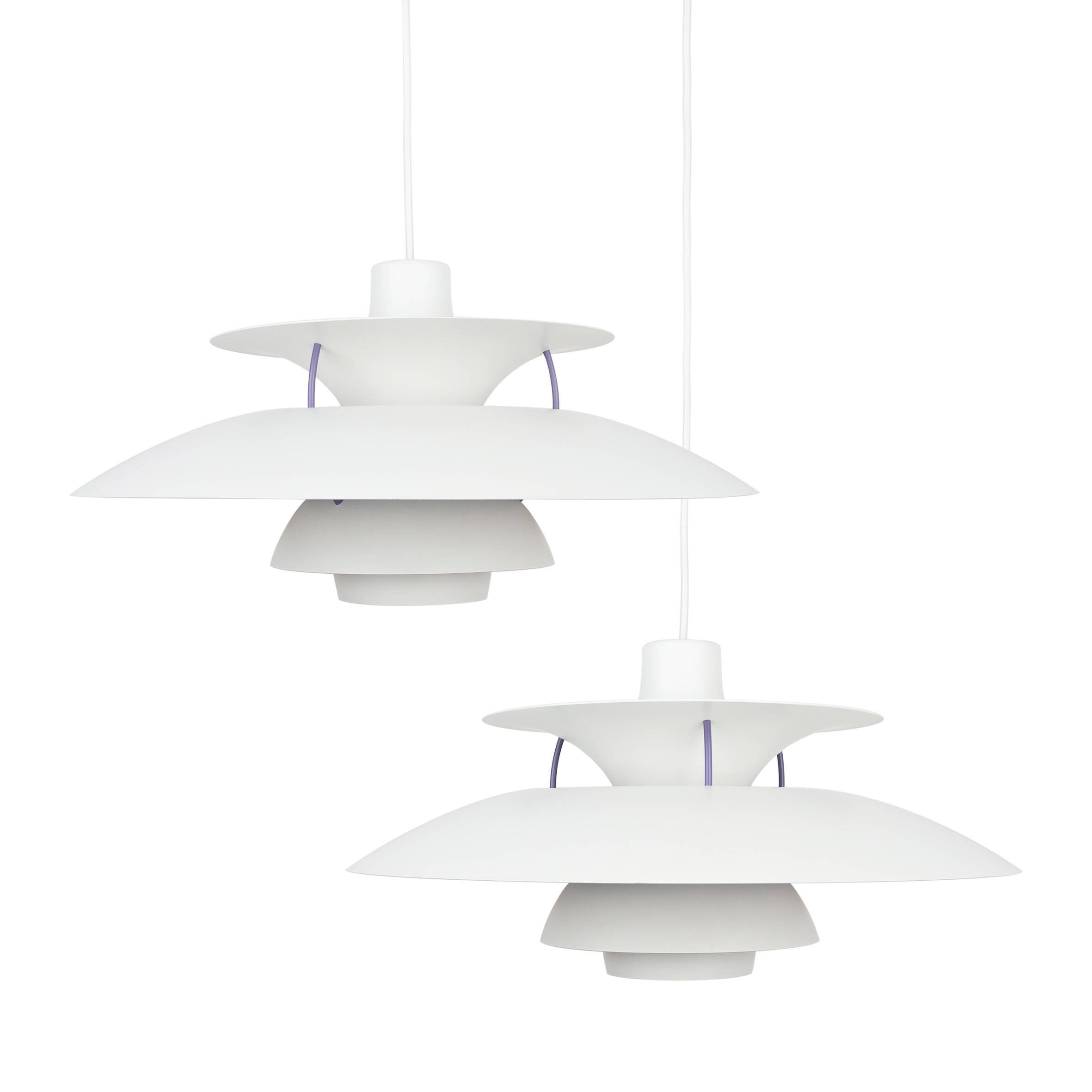 Pair of 2 PH 5 pendants by Poul Henningsen, Louis Poulsen, 1958