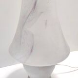 Murano glass table lamp with a pink marble effect, italy