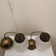 Pair of glass hanging lamps
