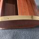 Vintage cigarette box 1950 - Wood and brass cabinetry - Internal ashtray
