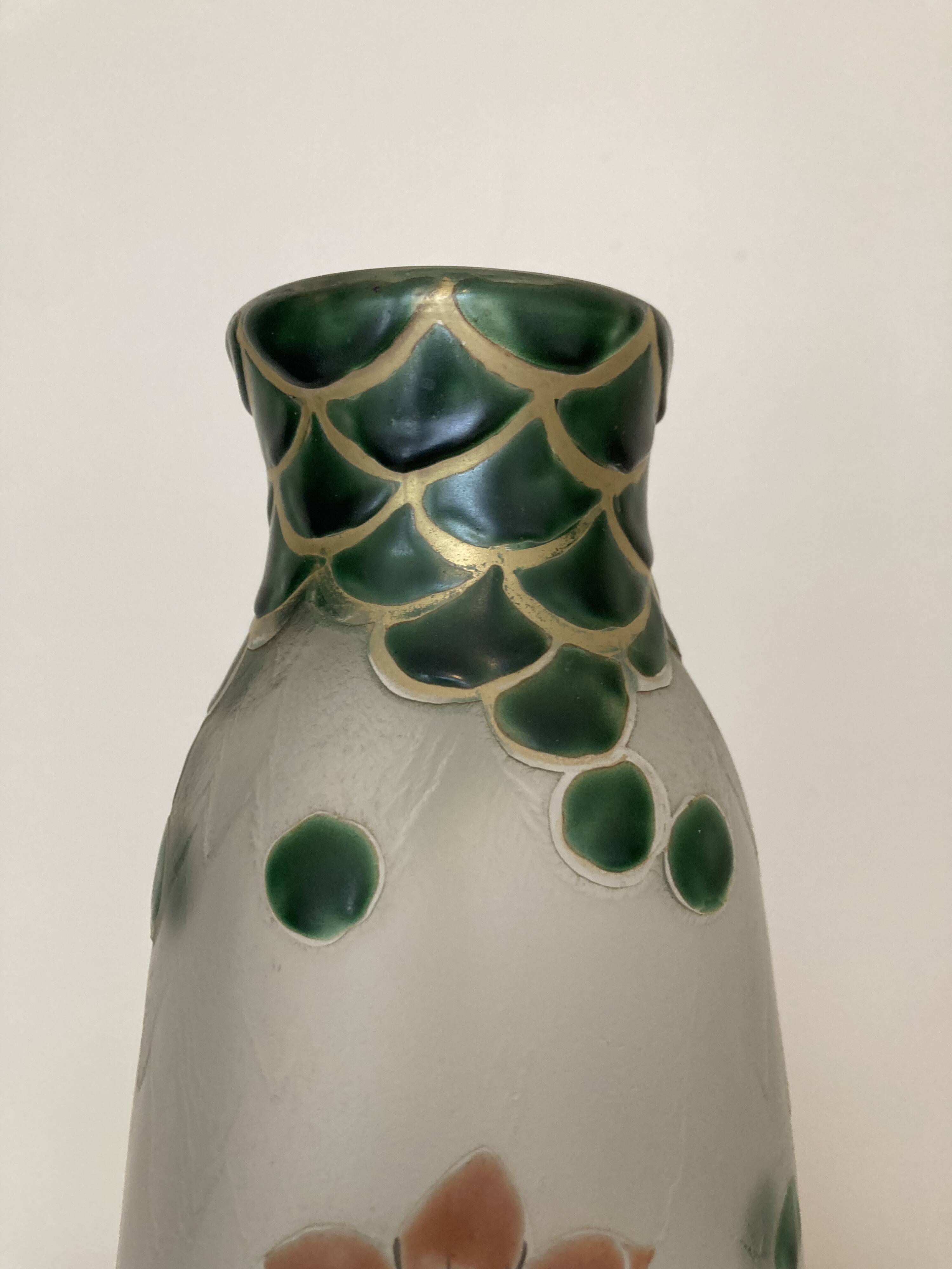 LEGRAS, Vase Art Nouveau fin XIXe