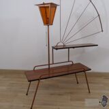 Bibliothèque étagère avec lumière seventies