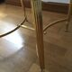 Brass round coffee table and smoked glass