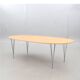 Table superellipse piet hein et bruno mathsson bois et chrome 240 cm