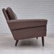 1970s, Danish 3-seater sofa, original brown leather.