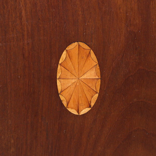 Coin cosy en acajou antique