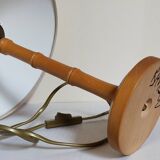 “Bamboo” lamp in vintage turned wood