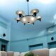 Large Art Deco Bronze Chandelier 1950’s