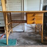 Rattan desk