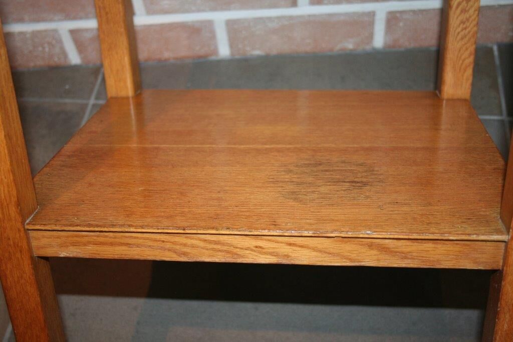 Vintage English bedside wood small format