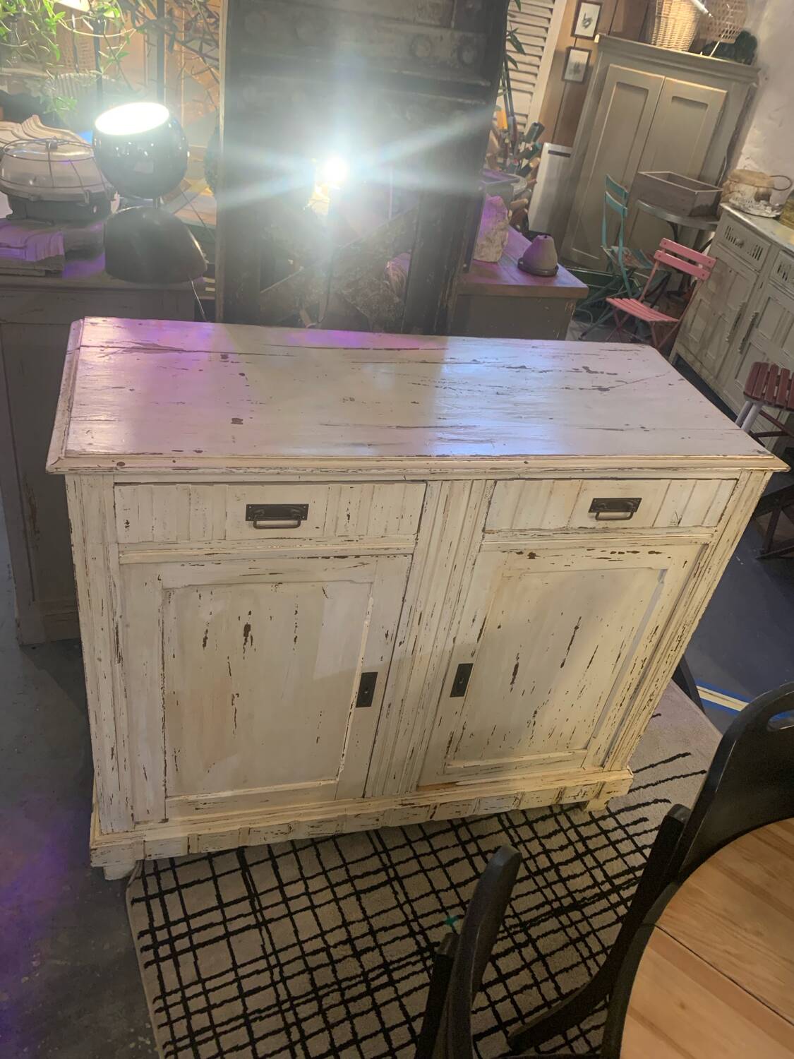 Parisian white patinated furniture