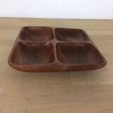 Scandinavian teak catchall tray
