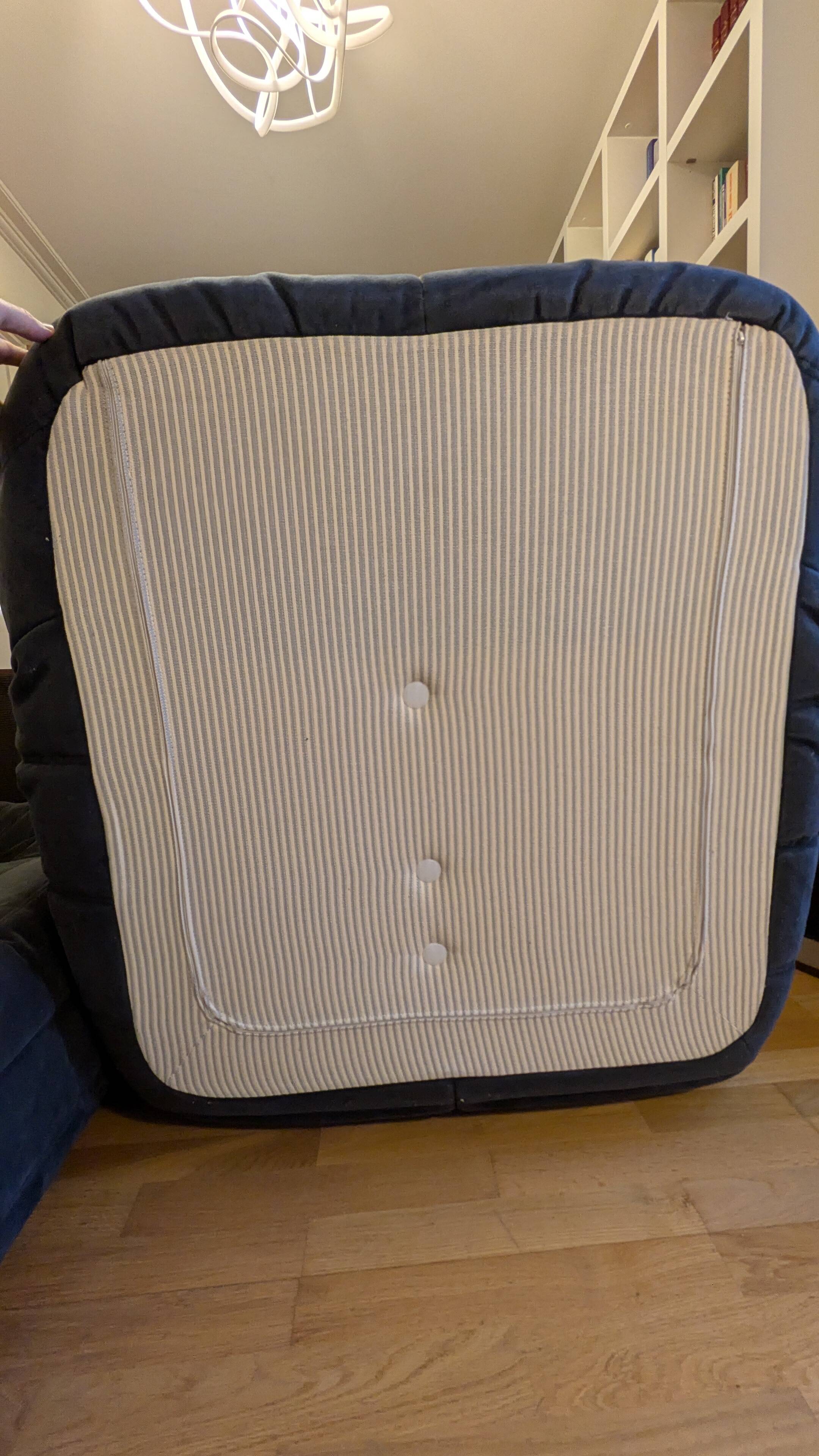 Togo armchair by Ligne Roset in anthracite alcantara.