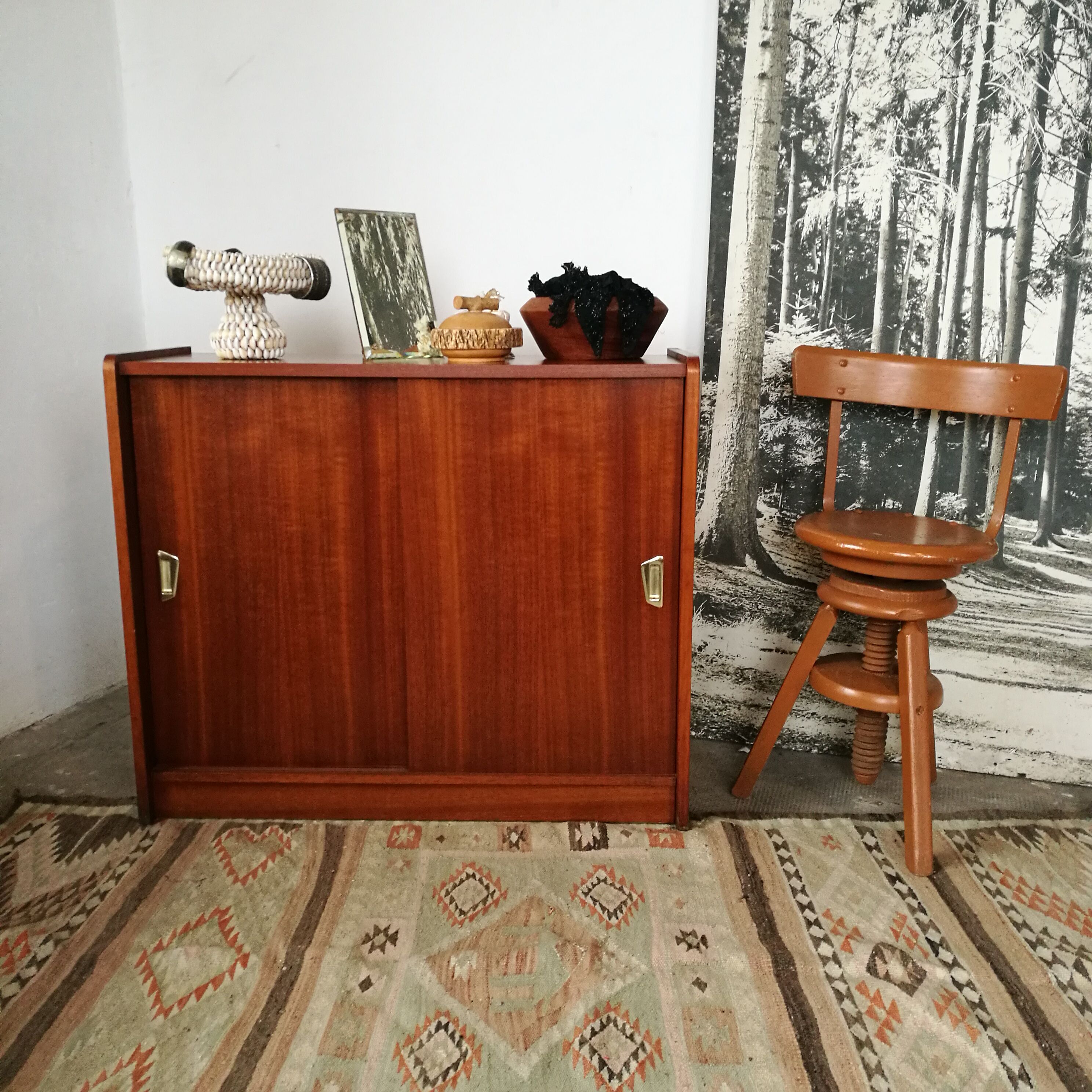 Vintage sideboard, sliding doors