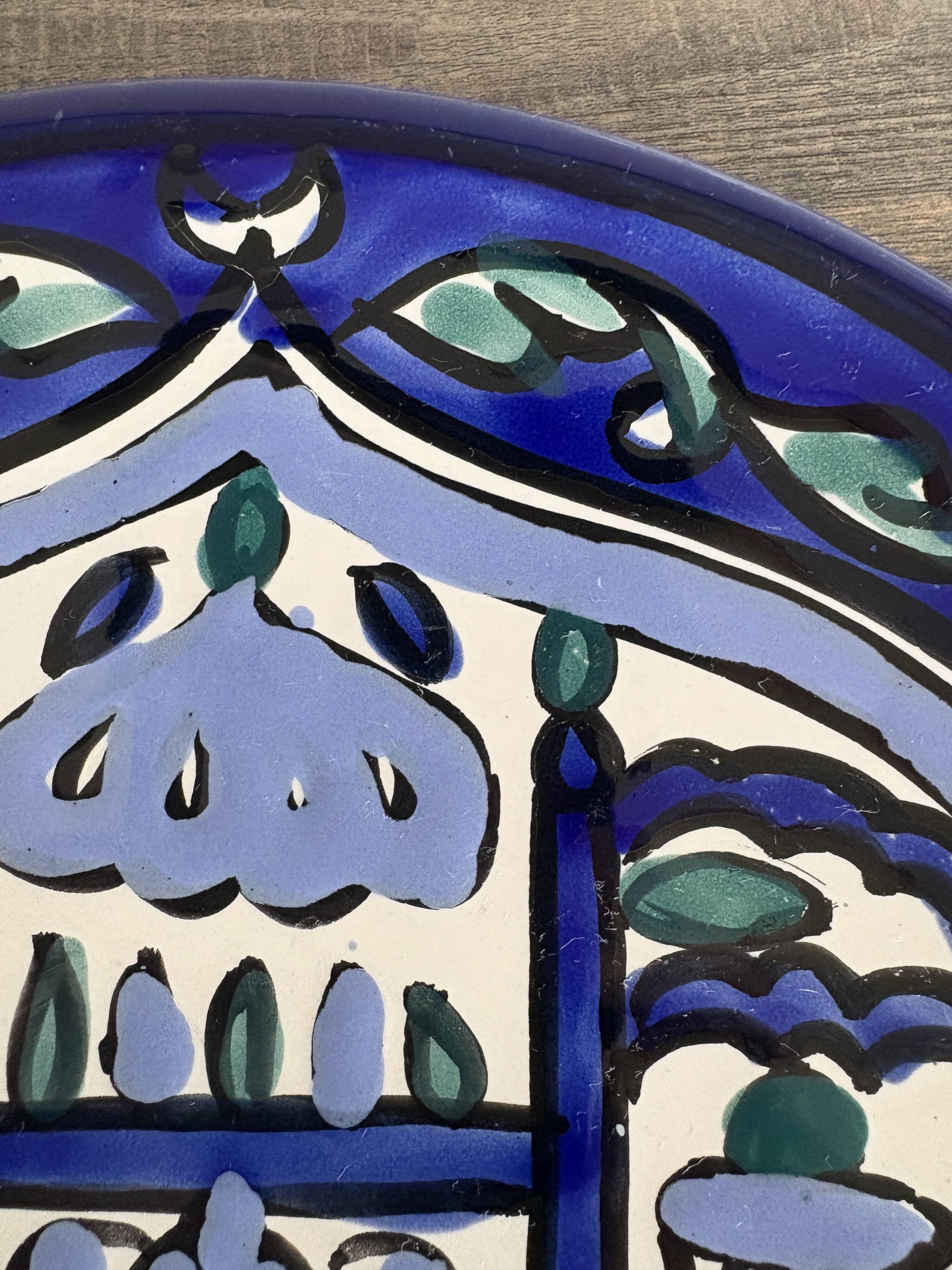 Assiette céramique d'art Tunisie