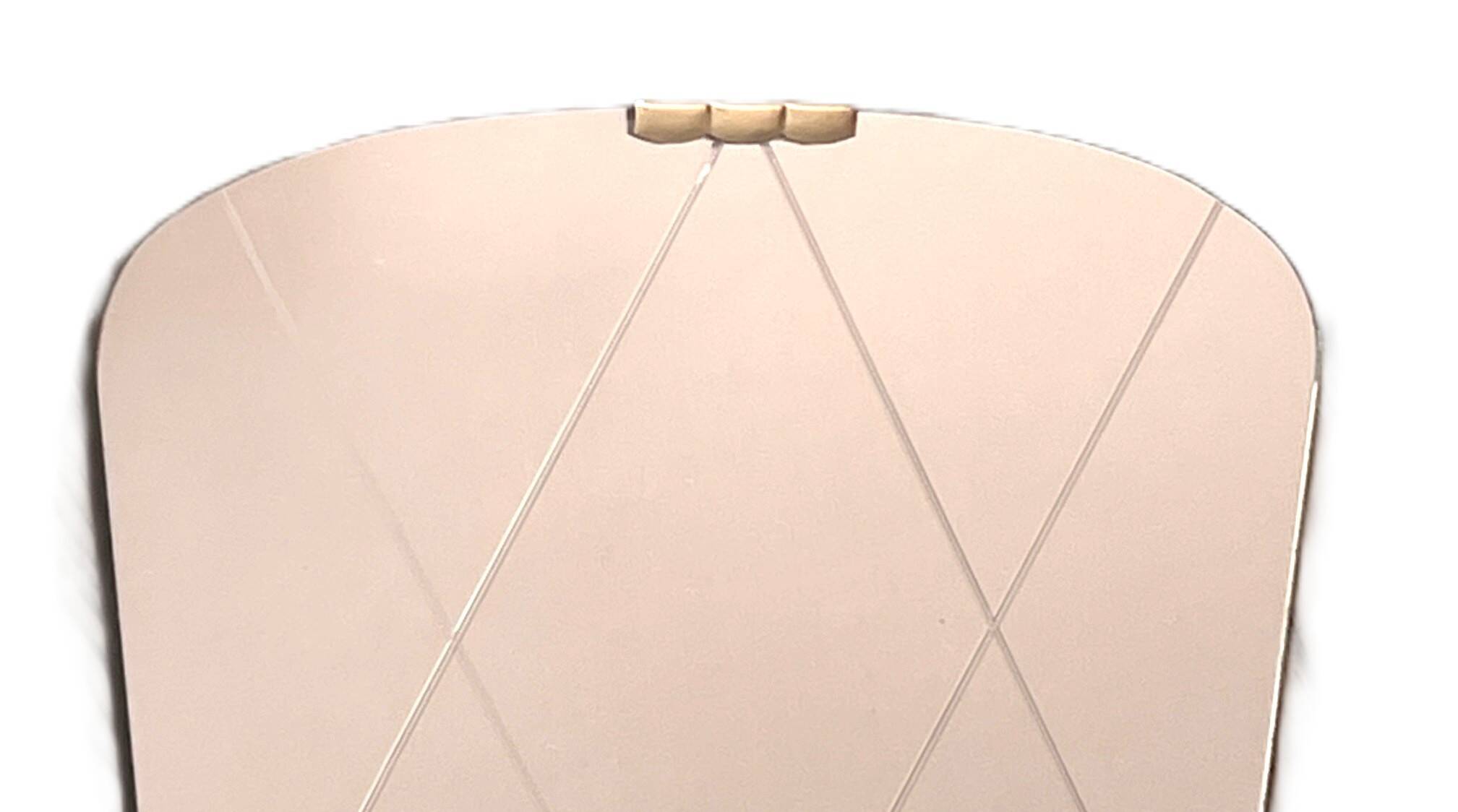 Art Deco engraved mirror in brass, 1950s