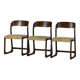 Set of 3 sleigh chairs by Baumann, 1960
