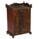Indian red display cabinet, patinated bedside table and original teak wood part