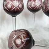 Lot de 6 verres en cristal de Bohême