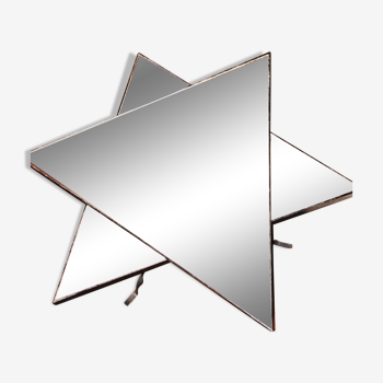 Table miroir forme triangle/étoile fer forgé modèle unique