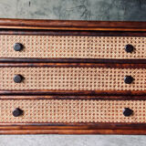 Vintage rattan chest of drawers "Maison Maugrion" R.Bobois