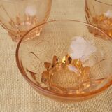 12 verres en verre ambré, 1960